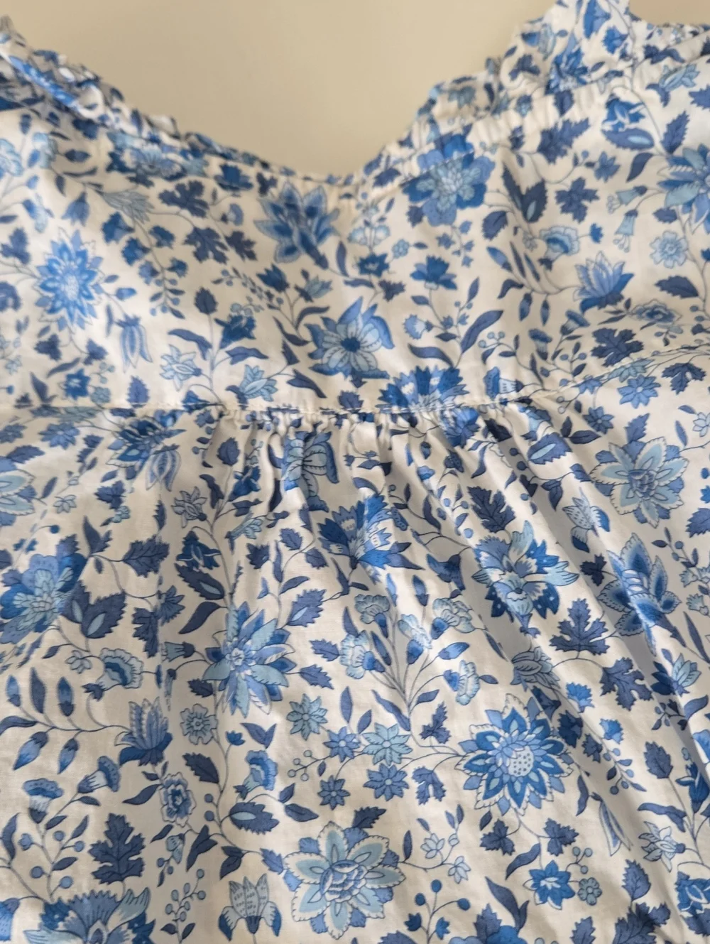 J.Crew Ruffle-trim short-sleeve top in Liberty fabric size S
